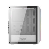 darkFlash - Boîtier PC DK151 LED façade ARGB + 3 ventilateurs RGB (blanc) : connectique