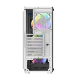 darkFlash - Boîtier PC DK151 LED façade ARGB + 3 ventilateurs RGB (blanc) : détail
