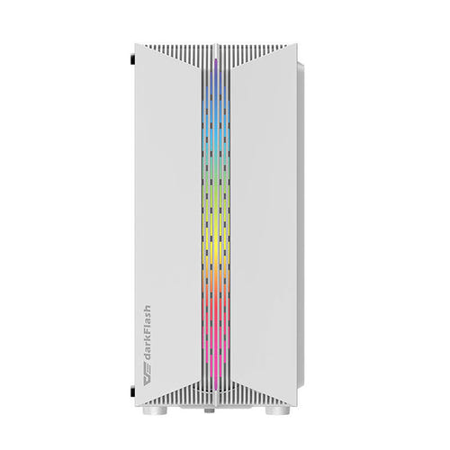 darkFlash - Boîtier PC DK151 LED façade ARGB + 3 ventilateurs RGB (blanc) (vue 2)