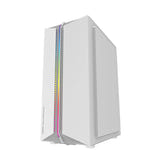 darkFlash - Boîtier PC DK151 LED façade ARGB + 3 ventilateurs RGB (blanc) : profil