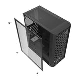 darkFlash - Boîtier PC DK351 + 4 ventilateurs ARGB CL6 (noir) : détail