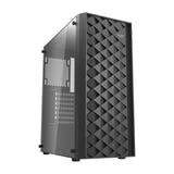 darkFlash - Boîtier PC DK351 + 4 ventilateurs ARGB CL6 (noir) : façade