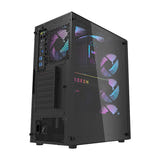 darkFlash - Boîtier PC DK351 + 4 ventilateurs ARGB CL6 (noir) (vue 5)