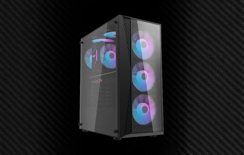 darkFlash - Boîtier PC DK352 Plus E-ATX + 4 ventilateurs ARGB (noir) - visuel 1