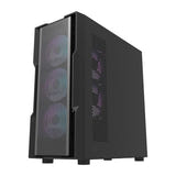 darkFlash - Boîtier PC DK431 Mesh grande tour E-ATX + 4 ventilateurs ARGB (noir) : détail