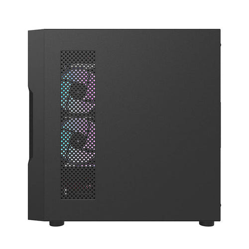 darkFlash - Boîtier PC DK431 Mesh grande tour E-ATX + 4 ventilateurs ARGB (noir) : intérieur