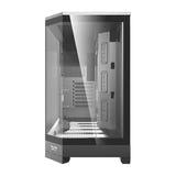 darkFlash - Boîtier PC DQX90 grande tour panoramique + 4 ventilateurs ARGB (noir) : arrière