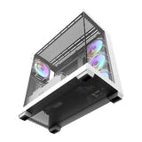 darkFlash - Boîtier PC DS900 panoramique blanc + 7 ventilateurs ARGB : détail