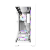 darkFlash - Boîtier PC DS900 panoramique blanc + 7 ventilateurs ARGB (vue 4)