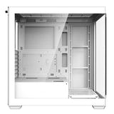 darkFlash - Boîtier PC DS900 panoramique double verre (blanc, sans ventilateurs) : connectique