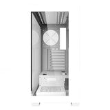 darkFlash - Boîtier PC DS900 panoramique double verre (blanc, sans ventilateurs) : panoramique