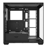 darkFlash - Boîtier PC DS900 panoramique double verre (noir, sans ventilateurs) : connectique