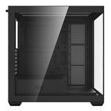 darkFlash - Boîtier PC DS900 panoramique double verre (noir, sans ventilateurs) : panoramique