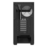 darkFlash - Boîtier PC DS900 panoramique double verre (noir, sans ventilateurs) : profil
