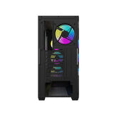 darkFlash - Boîtier PC DS900WD ATX façade bois (noir, sans ventilateurs) : détail