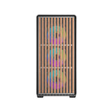 darkFlash - Boîtier PC DS900WD ATX façade bois (noir, sans ventilateurs) : profil