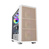 darkFlash - Boîtier PC DS900WD façade bois (blanc, sans ventilateurs) : arrière