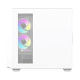 darkFlash - Boîtier PC DS900WD façade bois (blanc, sans ventilateurs) : connectique