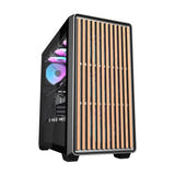 darkFlash - Boîtier PC DS900WD façade bois + 4 ventilateurs ARGB (noir)