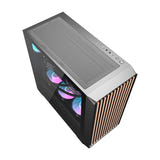 darkFlash - Boîtier PC DS900WD façade bois + 4 ventilateurs ARGB (noir) : intérieur
