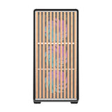 darkFlash - Boîtier PC DS900WD façade bois + 4 ventilateurs ARGB (noir) : panoramique