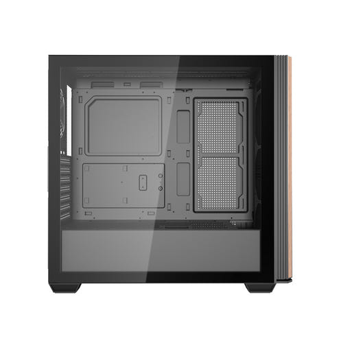 darkFlash - Boîtier PC DS900WS ATX (noir, sans ventilateurs) : façade
