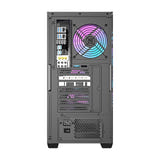 darkFlash - Boîtier PC DS900WS façade bois et métal + 4 ventilateurs ARGB (noir) : détail