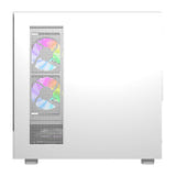 darkFlash - Boîtier PC DS950 panoramique 270 degrés (blanc, sans ventilateurs) : arrière