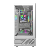 darkFlash - Boîtier PC DS950 panoramique 270 degrés (blanc, sans ventilateurs) : profil