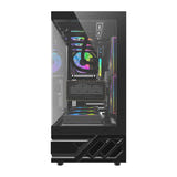 darkFlash - Boîtier PC DS950 panoramique 270 degrés + 6 ventilateurs (noir) : intérieur