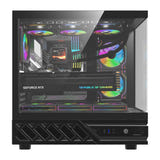 darkFlash - Boîtier PC DS950 panoramique 270 degrés + 6 ventilateurs (noir)