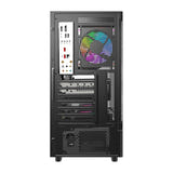 darkFlash - Boîtier PC DS950 panoramique 270 degrés + 6 ventilateurs (noir) : profil