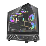 darkFlash - Boîtier PC DS950 panoramique 270 degrés + 6 ventilateurs (noir) : vue ensemble