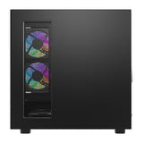 darkFlash - Boîtier PC DS950 panoramique 270 degrés (noir, sans ventilateurs) : connectique