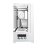 darkFlash - Boîtier PC DY450 grande tour (blanc, sans ventilateurs) : connectique
