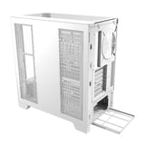 darkFlash - Boîtier PC DY450 grande tour (blanc, sans ventilateurs) : côté