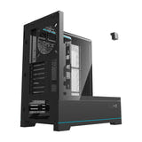 darkFlash - Boîtier PC DY450 grande tour (noir, sans ventilateurs) : façade