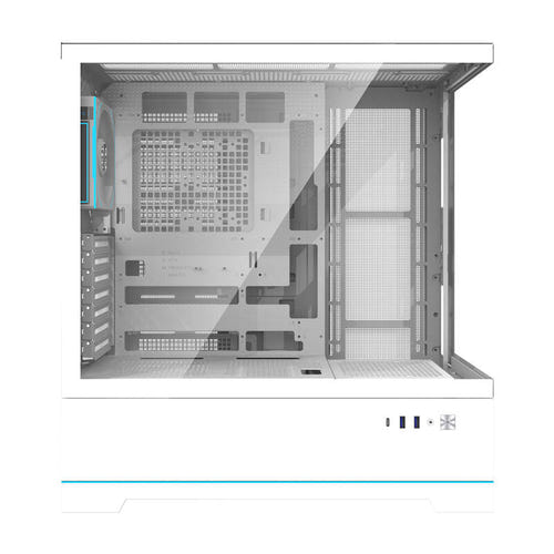 darkFlash - Boîtier PC DY451 PRO écran de températures + 1 ventilateur ARGB (blanc)