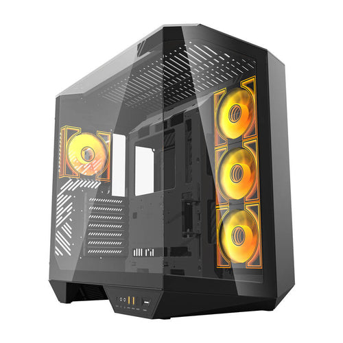 darkFlash - Boîtier PC DY470 back-connect double watercooling 360 (noir) : vue ensemble