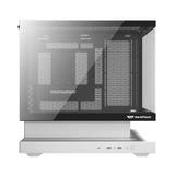 darkFlash - Boîtier PC F1 + 6 ventilateurs ARGB (blanc) : panoramique