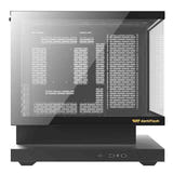darkFlash - Boîtier PC F1 + 6 ventilateurs ARGB (noir) : panoramique