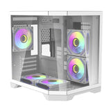 darkFlash - Boîtier PC FT350 mini tour + 5 ventilateurs ARGB (blanc) (vue 8)