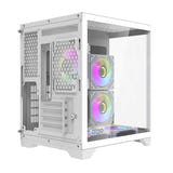 darkFlash - Boîtier PC FT350 mini tour + 5 ventilateurs ARGB (blanc) (vue 4)