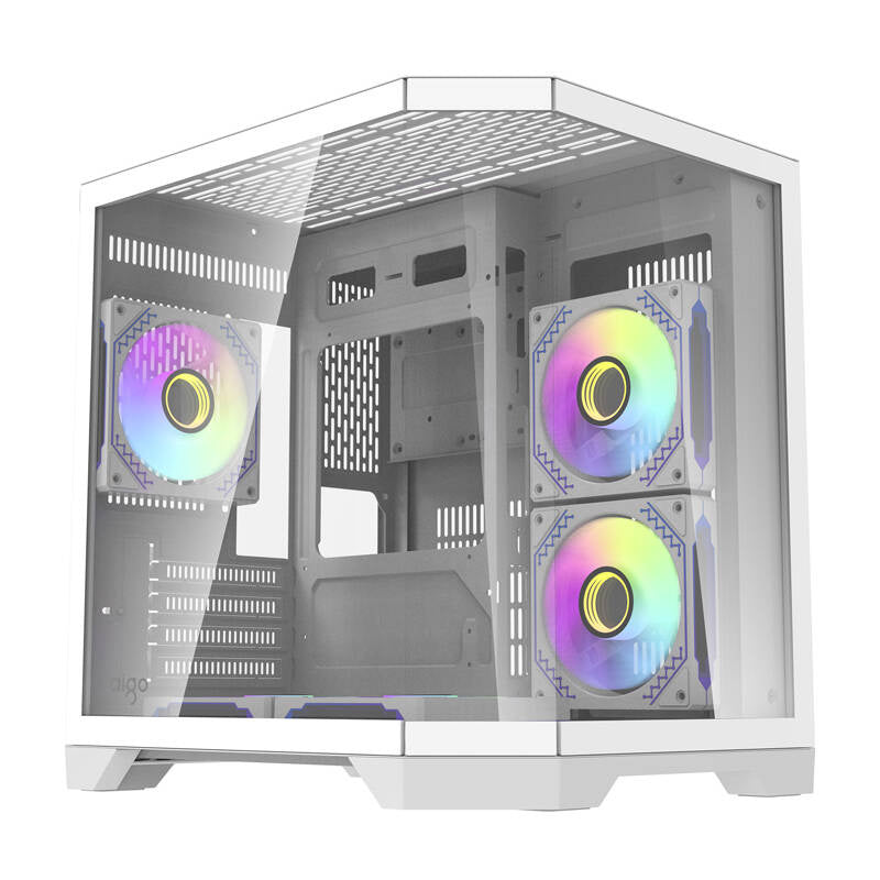 darkFlash - Boîtier PC FT350 mini tour + 5 ventilateurs ARGB (blanc) - visuel 1