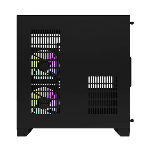darkFlash - Boîtier PC FT350 mini tour + 5 ventilateurs ARGB (noir) : intérieur