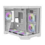 darkFlash - Boîtier PC FT418 mini tour + 6 ventilateurs ARGB (blanc) (vue 8)