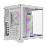 darkFlash - Boîtier PC FT418 mini tour + 6 ventilateurs ARGB (blanc) : dessus