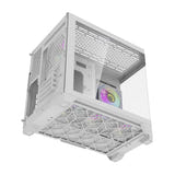 darkFlash - Boîtier PC FT418 mini tour + 6 ventilateurs ARGB (blanc) : détail