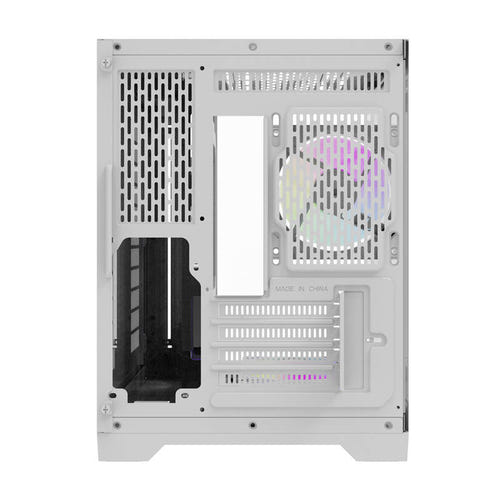 darkFlash - Boîtier PC FT418 mini tour + 6 ventilateurs ARGB (blanc) : intérieur