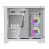darkFlash - Boîtier PC FT418 mini tour + 6 ventilateurs ARGB (blanc) (vue 4)